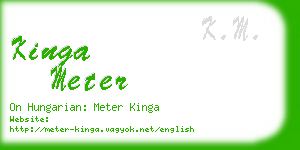 kinga meter business card